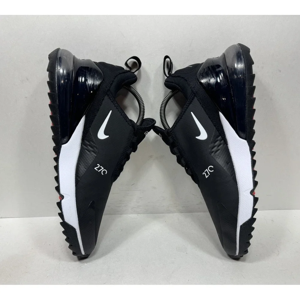 Nike Air Max 270 G Golf Black White Spikeless Shoes CK6483-001 Mens Size 8